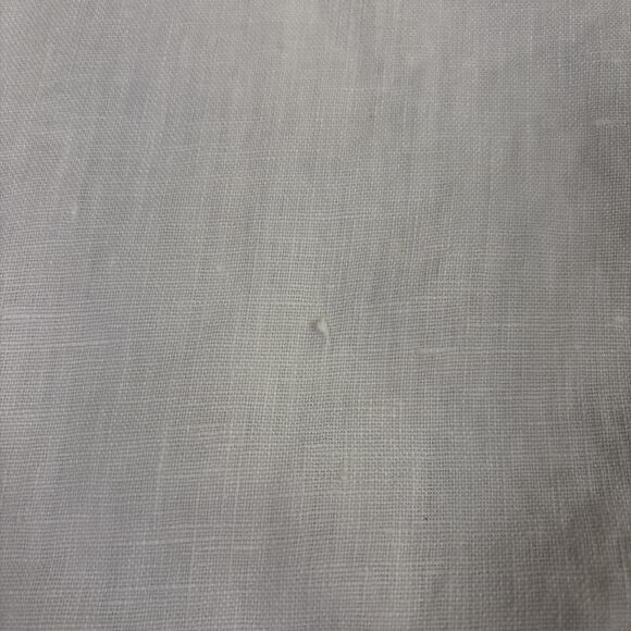 Hot Cotton Marc Ware Top Womens Small White 3/4 Sleeve 100% Linen Bnfts Charity - Picture 4 of 11